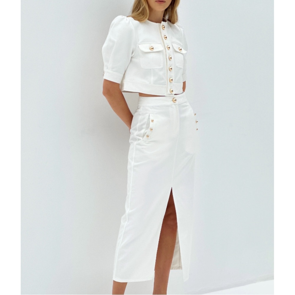 Vita Grace denim Sharon set white